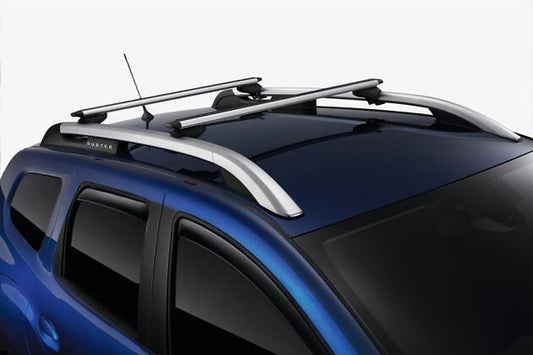 Genuine Dacia Duster Aluminium Roof Bars on Longitudinal Bars