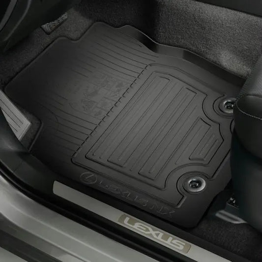 Genuine Lexus NX Front & Rear Rubber Floor Mats Black