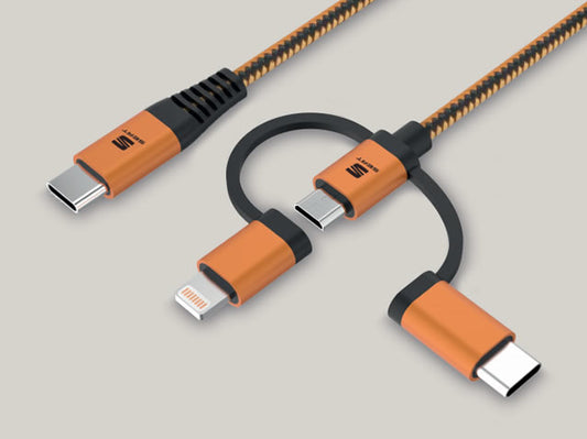 Genuine Seat Mii 3-In-1 Cable For Charging And Data Usb Type C