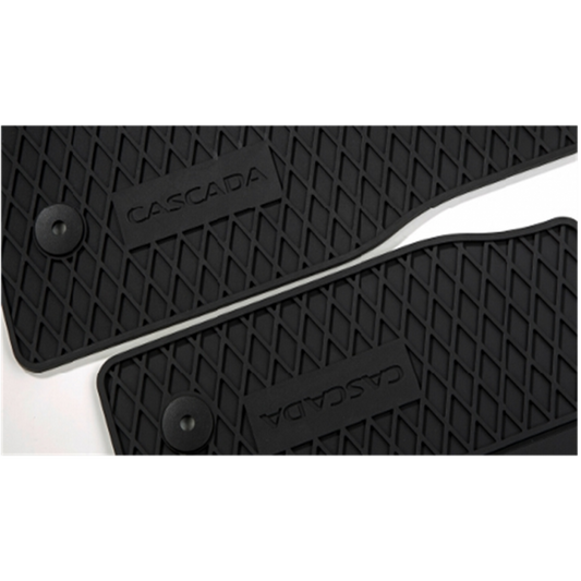 Genuine Cascada Jet Black All Weather Rubber Mats - Set Of Four