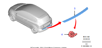 Genuine Ford Double Sided Adhesive For B-Max Bumper Protection