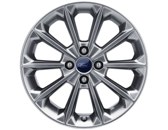 Genuine Ford Fiesta 17" Alloy Wheel 10 Spoke - Luster Nickel