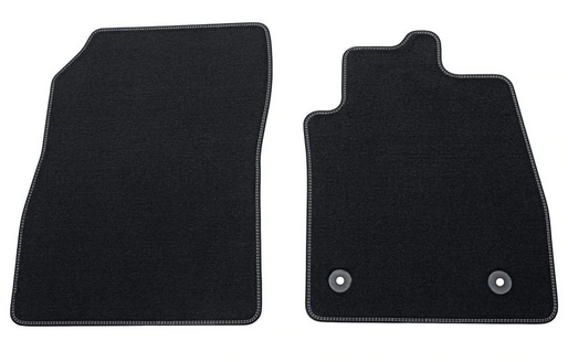 Genuine Ford Fiesta Front Velour Floor Mats With Metal Grey Stitching