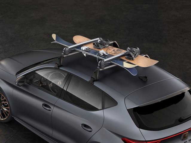 Genuine Cupra Leon Ski Rack For 6 Pairs Of Skis Or 4 Snowboards