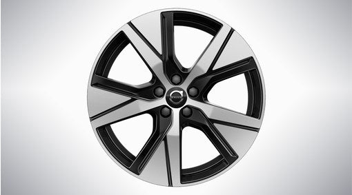 Genuine Volvo C40 19" Rear 5 Spoke Alloy Wheel In Black/Diamond Cut