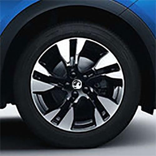 Genuine Grandland X 18" 5 Double Spoke Alloy Wheel - Black / Diamond Cut