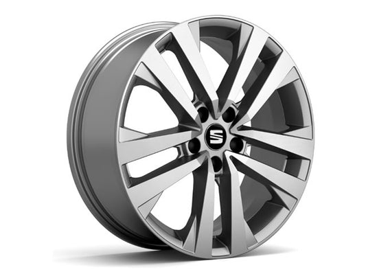 Genuine Seat Ateca 18 Alloy Wheel, Shiny Silver