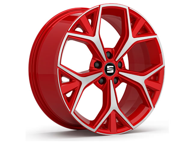 Genuine Seat Ateca Aneto Diamond Cut Emocion Red 19 Alloy Wheel