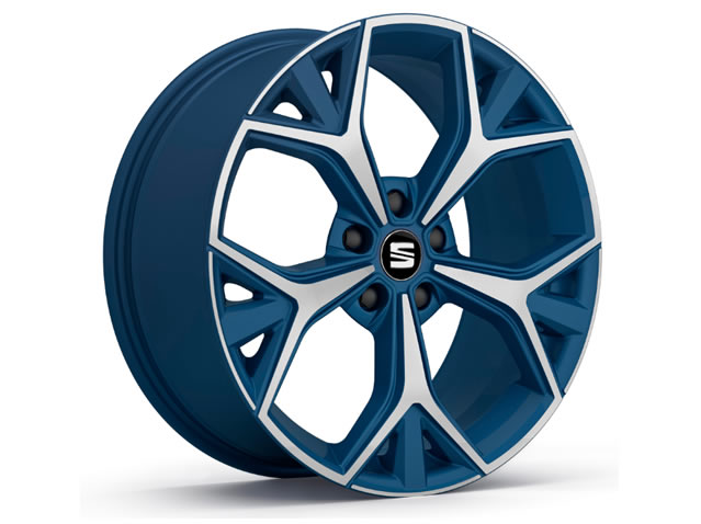 Genuine Seat Ateca Aneto Diamond Cut Mystery Blue 19 Alloy Wheel