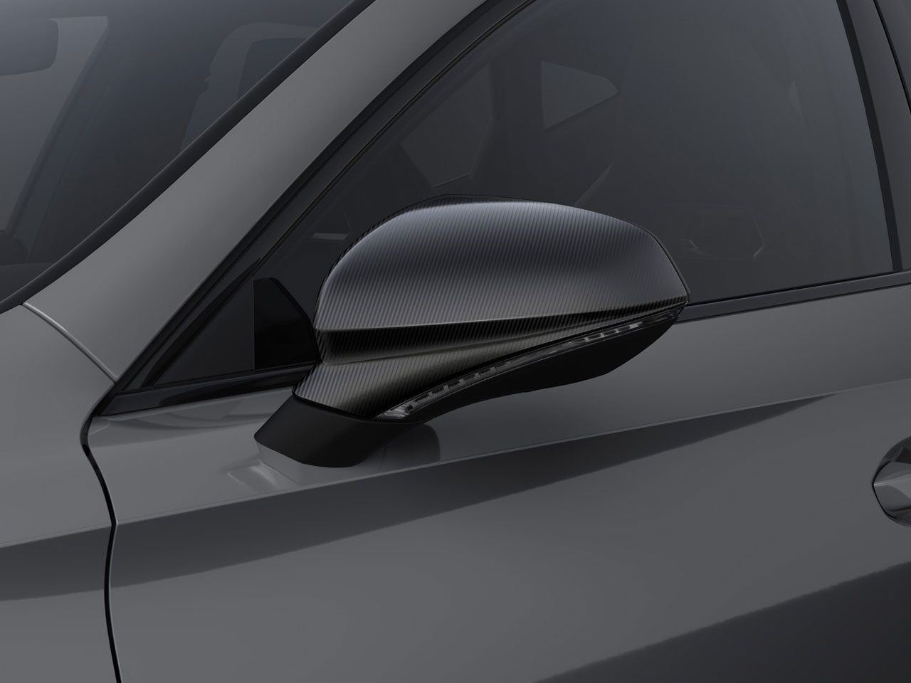 Genuine Cupra Leon Side Mirror Decorative Cover Made Of Carbon Fibre  Left Side