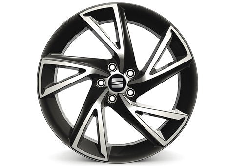 Genuine Seat Ibiza 17 Alloy Wheel, Anthracite Diamond Cut