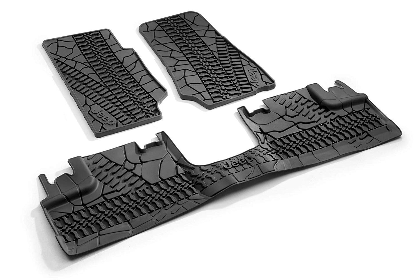 Genuine Jeep Rubber Mat Set - Wrangler 4 Door