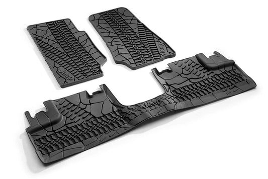 Genuine Jeep Rubber Mat Set - Wrangler 4 Door