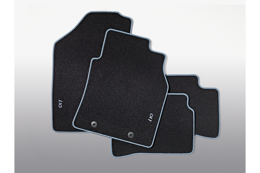 Genuine Hyundai I10 Velour Floor Mat Set With Blue Accent