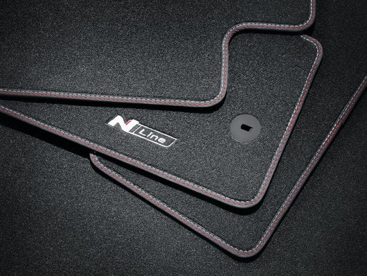 Genuine Hyundai Kona Hybrid N-Line Floor Mats, Velour, Rhd