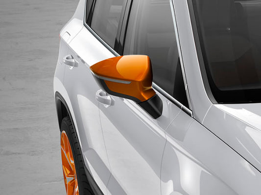 Genuine Seat Arona Mirror Covers - Samoa Orange