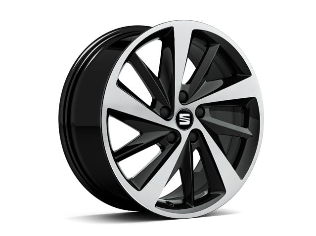 Genuine Seat Leon 18" Black Diamond Cut Alloy Wheel