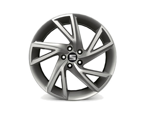 Genuine Seat Ibiza 17" Turbine Spoke Alloy Wheel - Silver