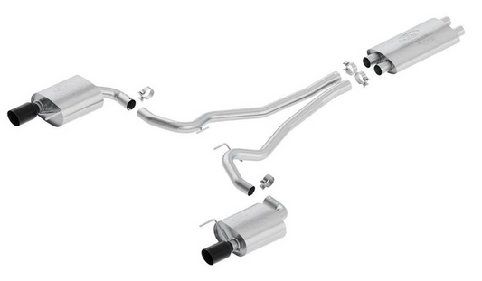 Genuine Ford Mustang Sports Exhaust Sytem With Black Tips - 5 Litre V8 Models