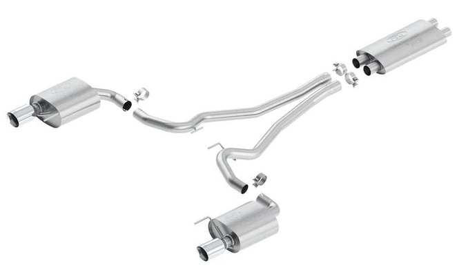 Genuine Ford Mustang Sports Exhaust Sytem With Chrome Tips - 5 Litre V8 Models