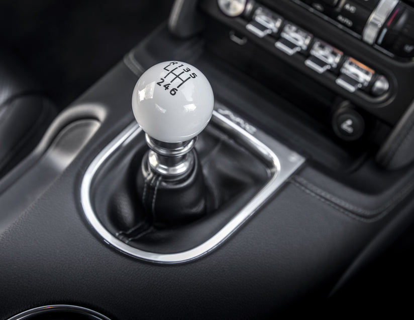 Genuine Ford Mustang 6 Speed White Gear Knob - Bullit Version