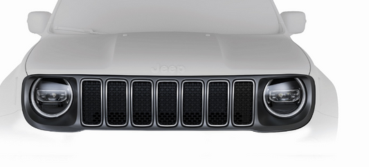 Genuine Jeep Renegade Front Grill - Subshine Grey With Chrome Rings