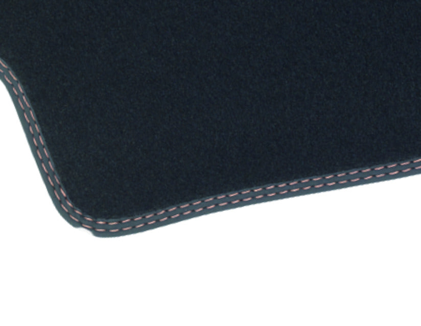 Genuine Ford Fiesta Velour Rear Carpet Mats With Cognac Stitching