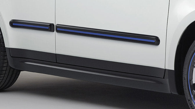 Genuine Honda E Side Body Mouldings - Black And Blue Accents