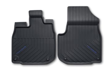 Genuine Honda E Front Rubber Floor Mats - Blue Accents