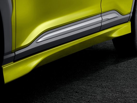 Genuine Hyundai Kona Hybrid Rh Side Skirt - Acid Yellow