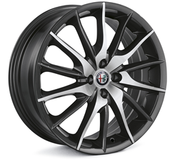 Genuine Alfa Romeo Mito 18" Alloy Wheel - Diamond Cut And Black