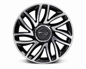 Genuine Fiat 500L 17" Black Dual Spoke Diamond Cut Alloys - Set Of 4