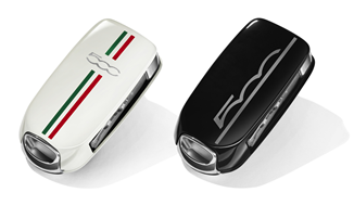 Genuine Fiat 500X Key Cover - White Italian And Black