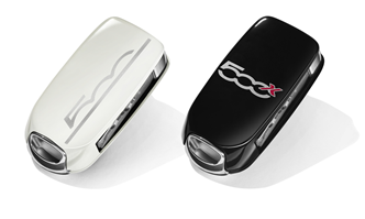 Genuine Fiat 500X Key Cover - White And Black