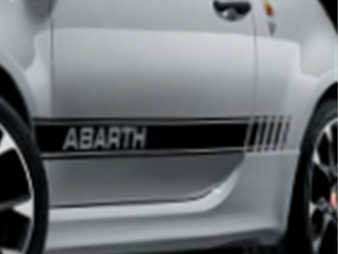 Genuine Fiat Abarth Side Stripes - Black