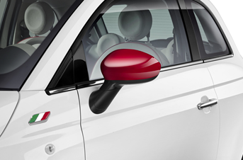 Genuine Fiat 500 Mirror Covers In Red