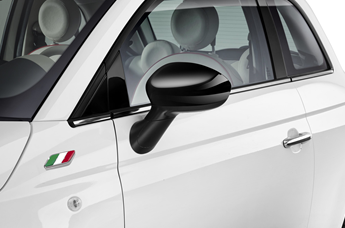 Genuine Fiat 500 Mirror Covers In Black