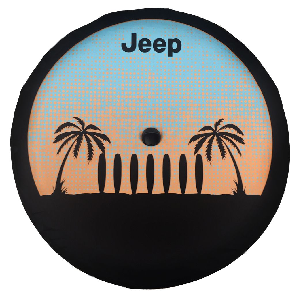 Genuine Jeep Tyre Cover, Palm Trees - Wrangler