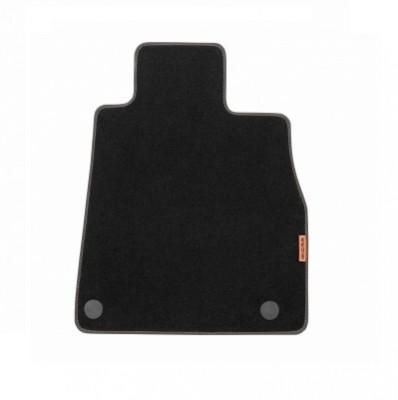 Genuine Nissan Micra Velour Floor Mats - Black With Orange Micra Logo