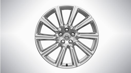 Genuine Volvo V90 19" 10 Spoke Alloy Wheel In Silver/Diamond Cut