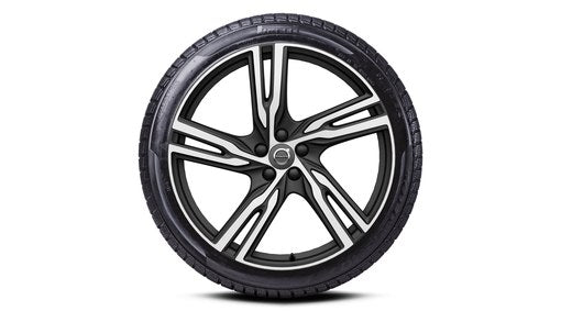 Genuine Volvo V90 21" 5 Double Spoke Complete Winter Alloy Wheels In Matt Black/Diamond Cut