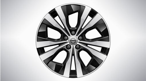 Genuine Volvo Xc60 18" 5 Double Spoke Alloy Wheel In Black/Diamond Cut