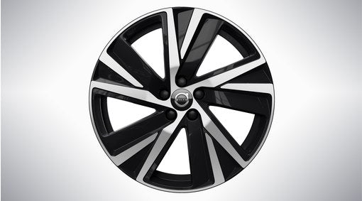 Genuine Volvo V90 19" 5 Spoke Alloy Wheel In Black/Diamond Cut