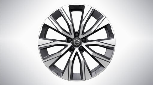 Genuine Volvo Xc60 19" 5 V Spoke Alloy Wheel In Graphite/Diamond Cut