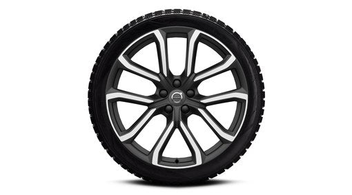 Genuine Volvo Xc60 20" 5 Double Spoke Complete Alloy Wheel In Matt Tech Black/Diamond Cut