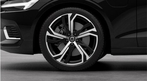 Genuine Volvo V60 19" 5 Triple Spoke Alloy Wheel In Black/Diamond Cut