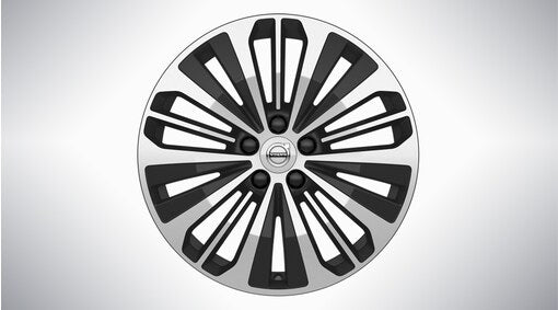 Genuine Volvo V90 18" 5 Triple Spoke Alloy Wheel In Black/Diamond Cut