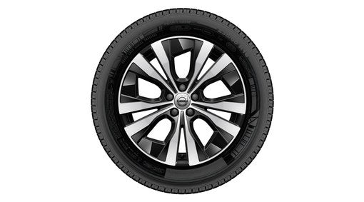 Genuine Volvo Xc60 18" 5 Double Spoke Complete Winter Wheels In Black/Diamond Cut