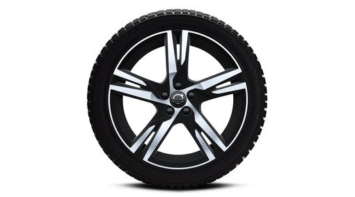 Genuine Volvo Xc60 19" 5 Double Spoke Complete Winter Wheels In Black/Diamond Cut