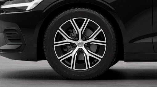 Genuine Volvo V60 17" 5 Y Spoke Complete Winter Wheels In Black/Diamond